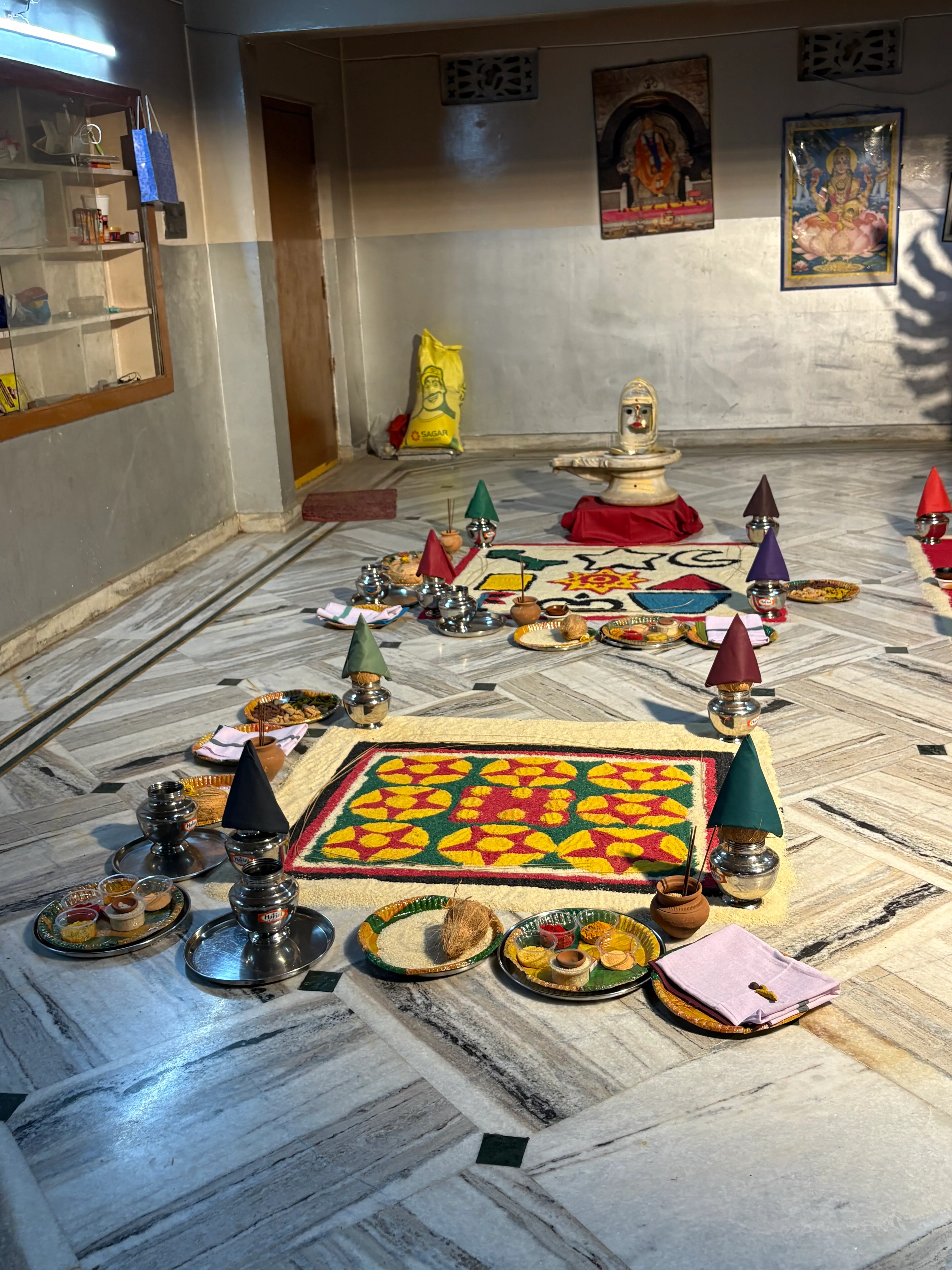 Panchamukha Shiva pratishtapana preparations