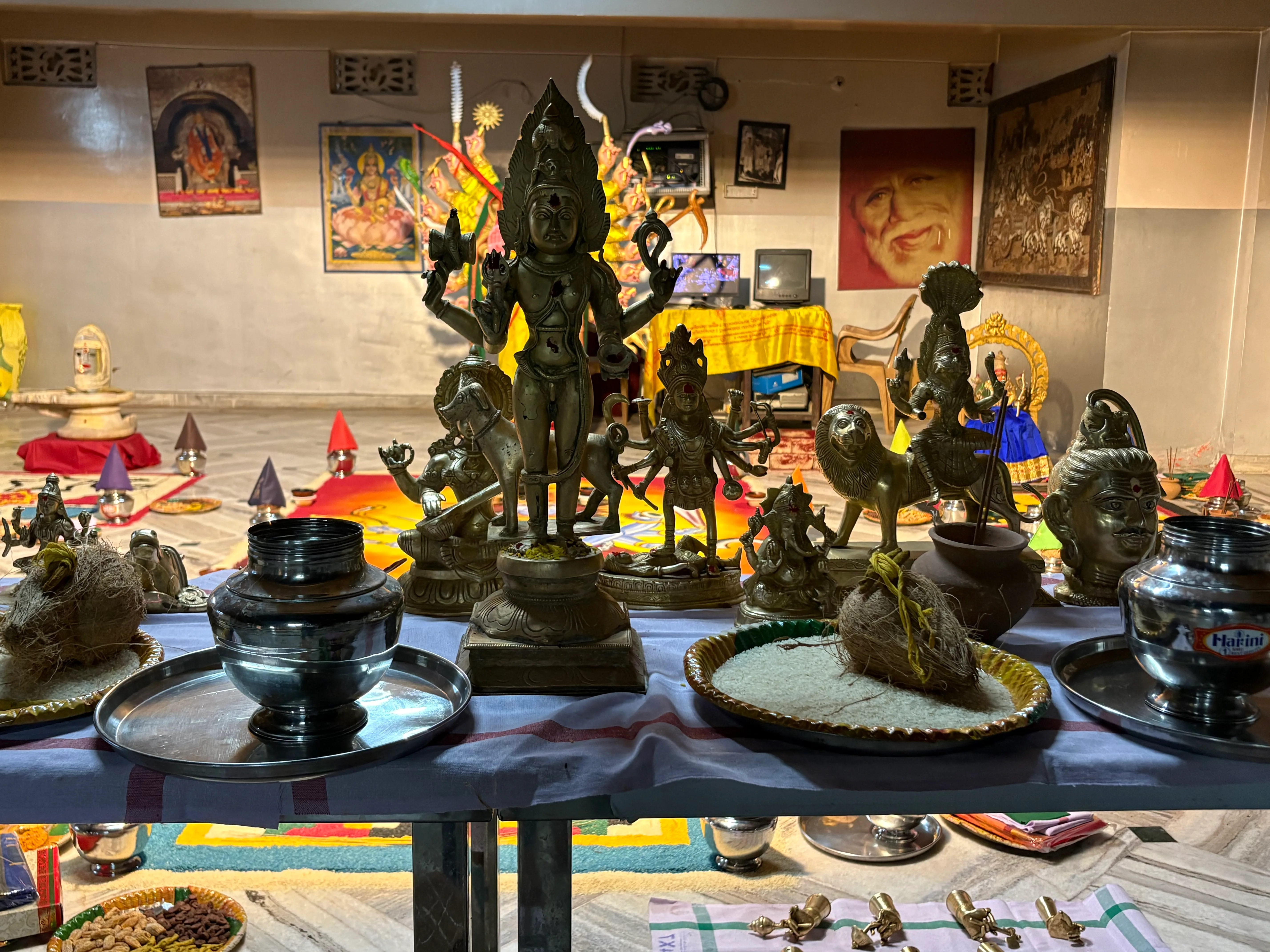 Panchamukha Shiva pratishtapana preparations