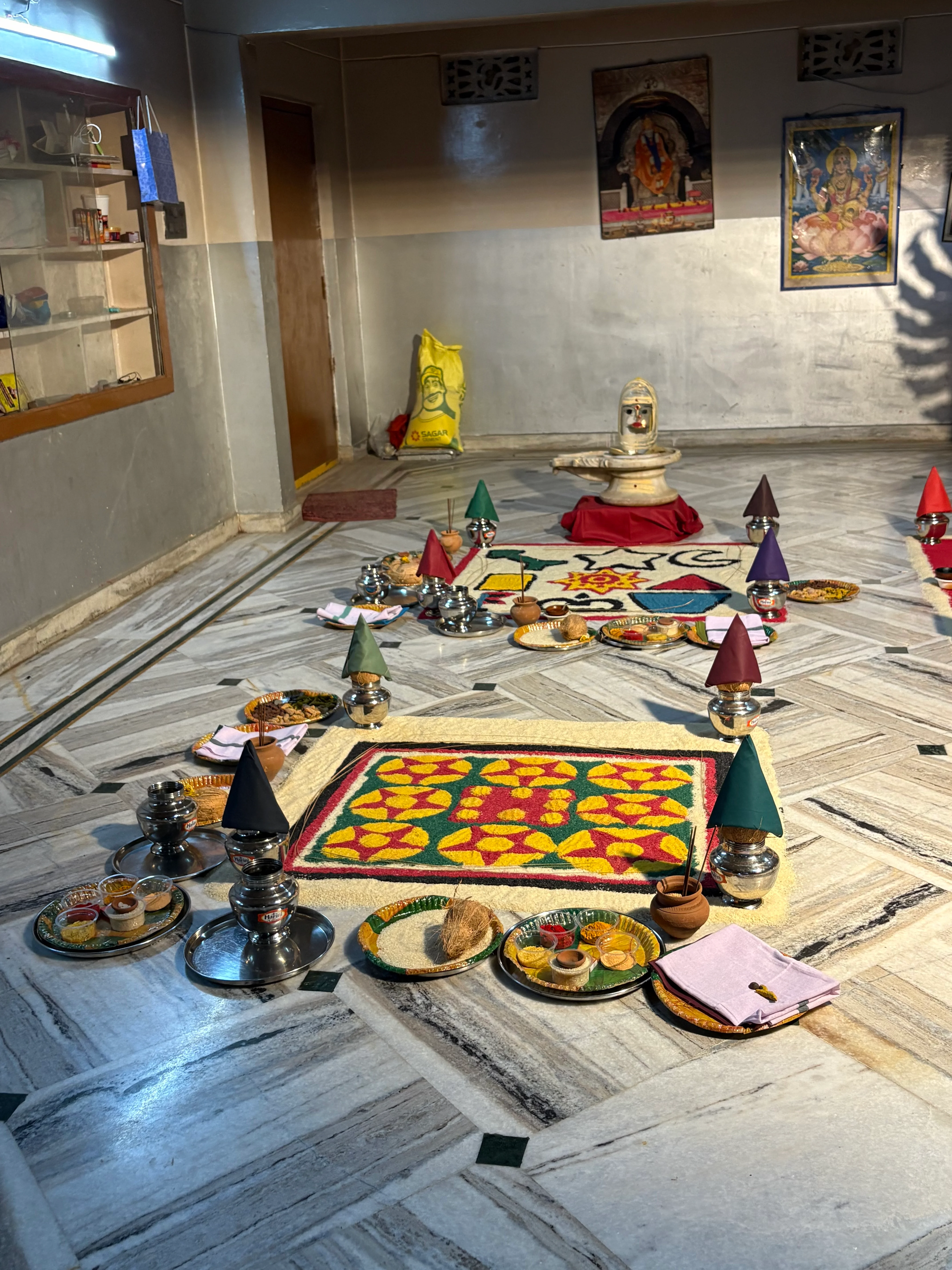 Panchamukha Shiva pratishtapana preparations