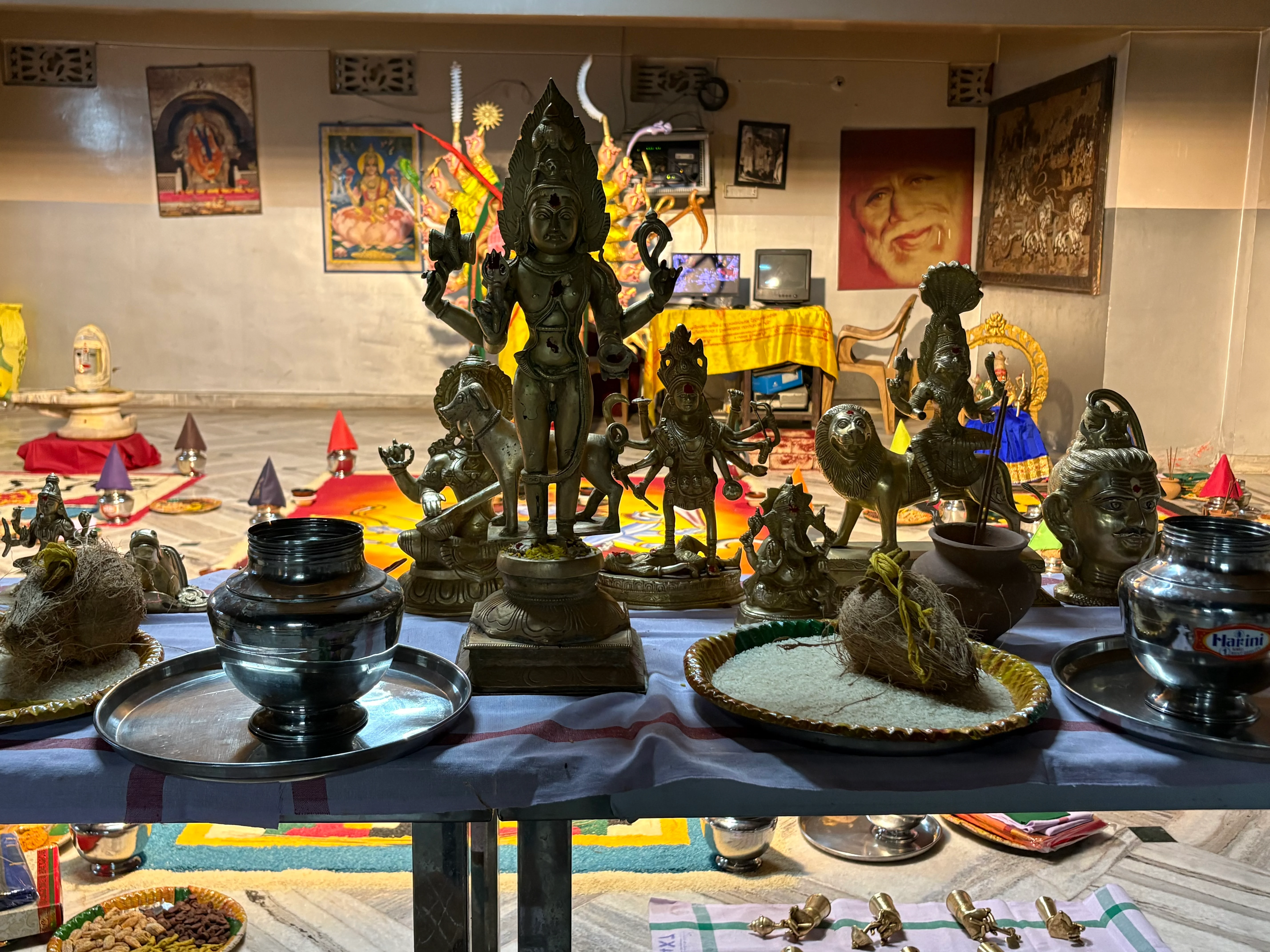 Panchamukha Shiva pratishtapana preparations