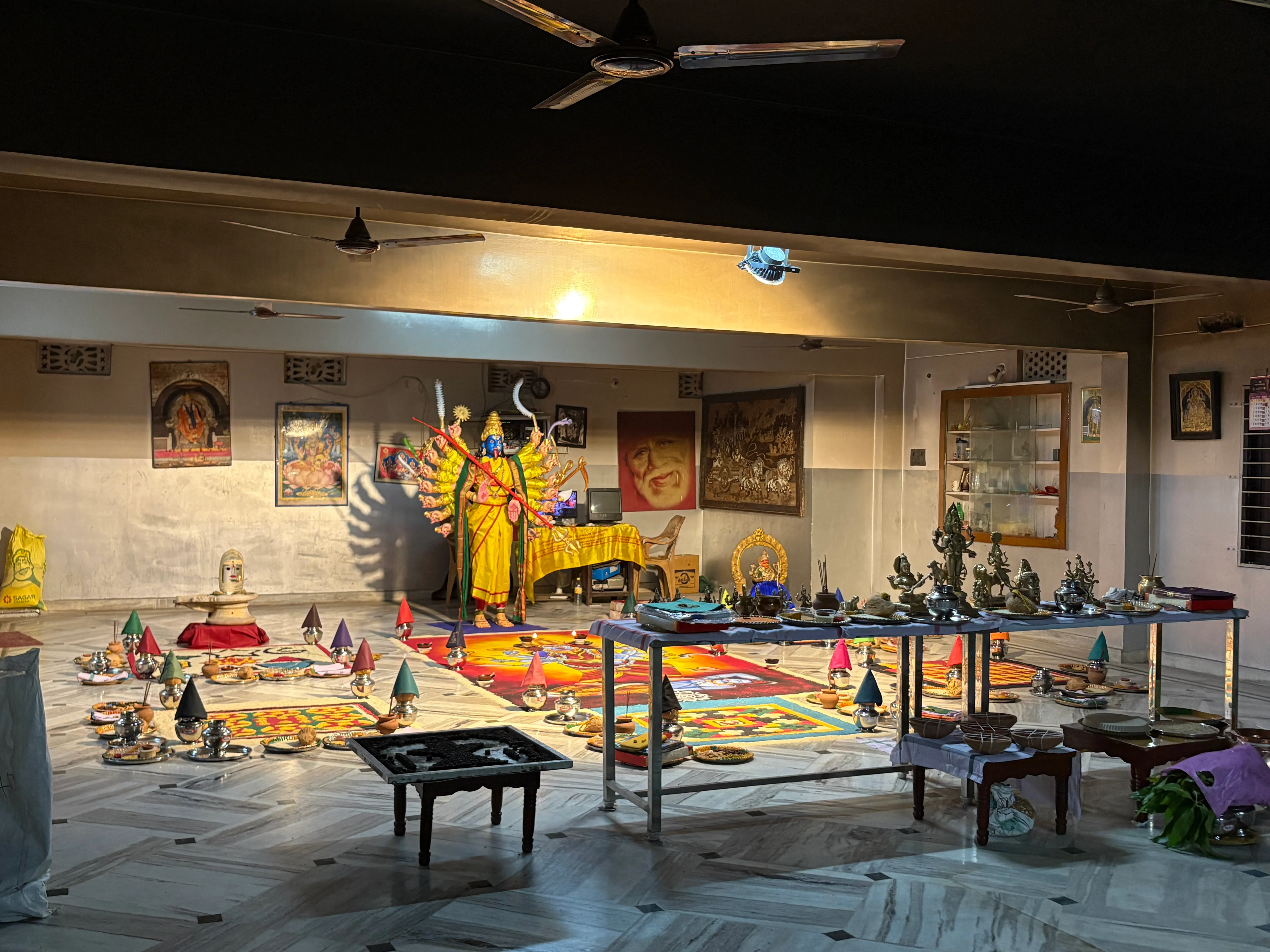 Panchamukha Shiva pratishtapana preparations